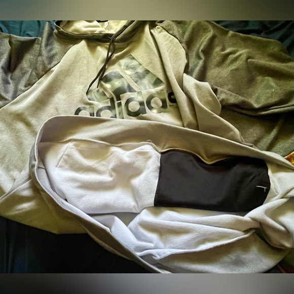 NWOT Adidas AeroReady Unisex Hoodie 3XL Training Grey Colorblock - Picture 5 of 9